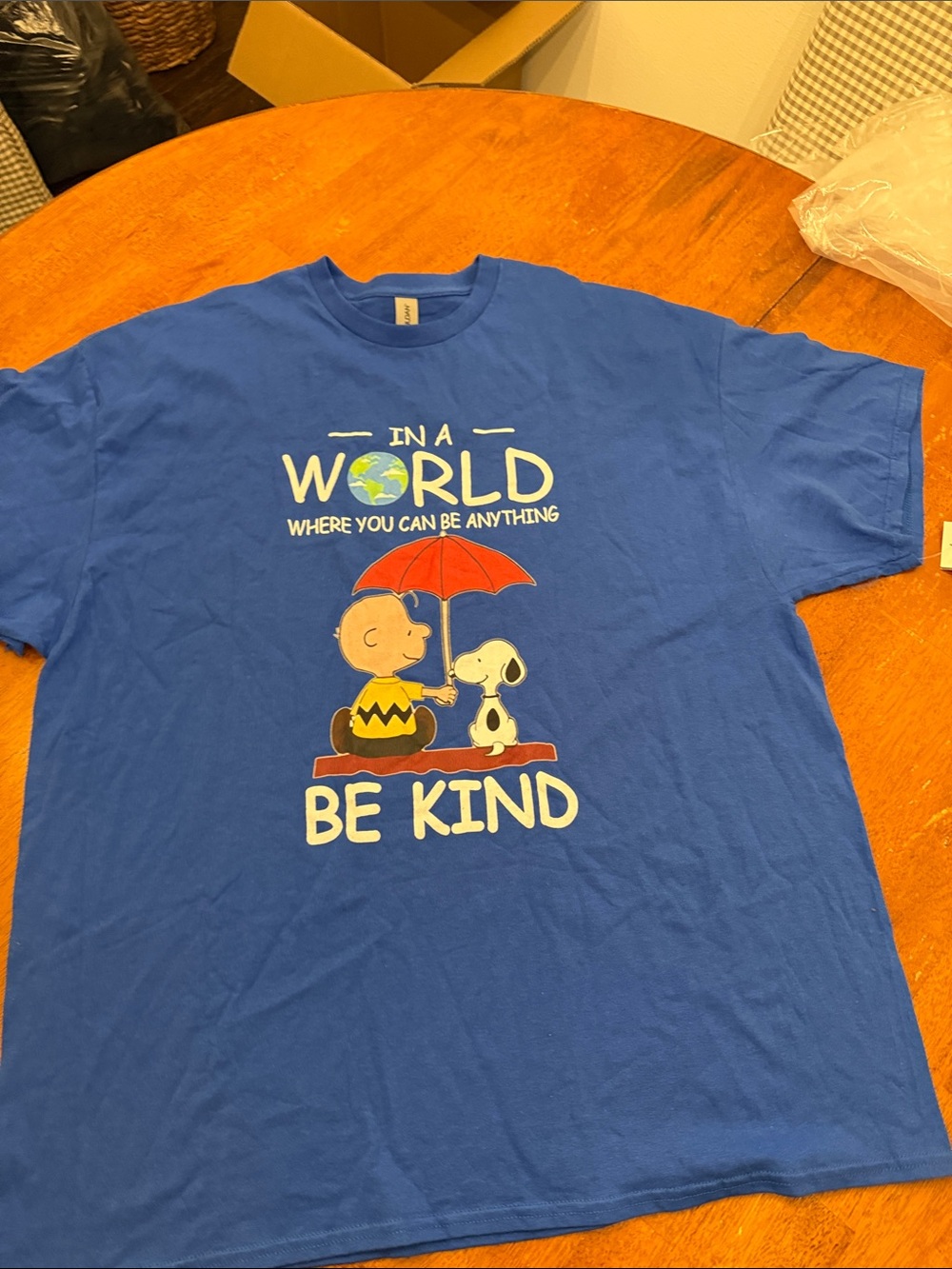 Kids Blue 'Be Kind' Peanuts Charlie Brown T‑Shirt